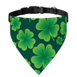 Four-Leaf Clover St. Patrick's Day Print Over The Collar Dog Bandana
