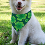 Four-Leaf Clover St. Patrick's Day Print Over The Collar Dog Bandana