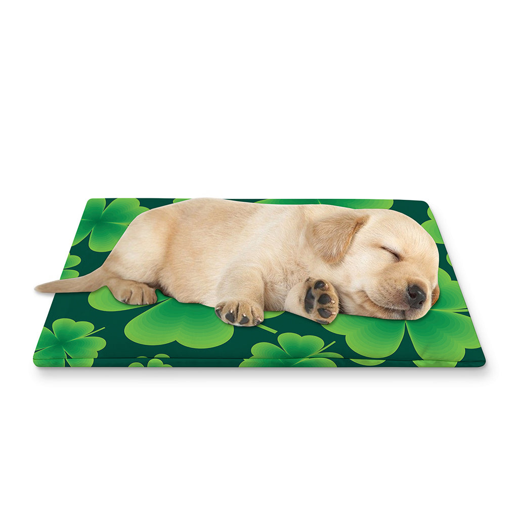 Four-Leaf Clover St. Patrick's Day Print Pet Cooling Mat Cover