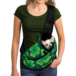 Four-Leaf Clover St. Patrick's Day Print Pet Sling Carrier