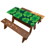 Four-Leaf Clover St. Patrick's Day Print Picnic Table Cover