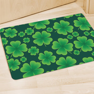 Four-Leaf Clover St. Patrick's Day Print Polyester Doormat