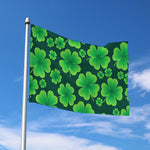 Four-Leaf Clover St. Patrick's Day Print Polyester Flag