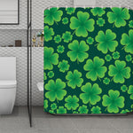 Four-Leaf Clover St. Patrick's Day Print Polyester Shower Curtain