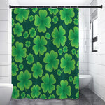Four-Leaf Clover St. Patrick's Day Print Premium Shower Curtain