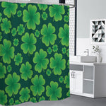 Four-Leaf Clover St. Patrick's Day Print Premium Shower Curtain