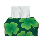 Four-Leaf Clover St. Patrick's Day Print Rectangle Tissue Box Cover