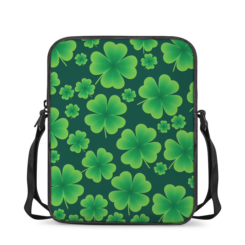 Four-Leaf Clover St. Patrick's Day Print Rectangular Crossbody Bag