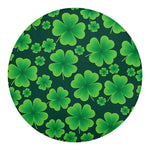 Four-Leaf Clover St. Patrick's Day Print Round Blanket