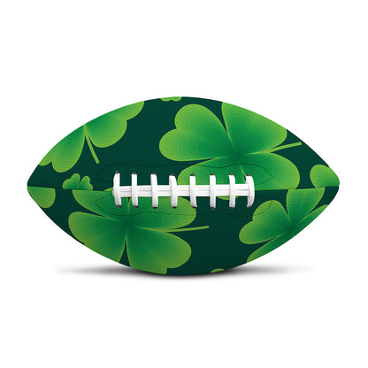 Four-Leaf Clover St. Patrick's Day Print Rugby Ball
