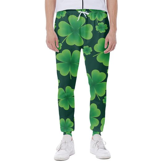 Four-Leaf Clover St. Patrick's Day Print Scuba Joggers