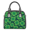 Four-Leaf Clover St. Patrick's Day Print Shoulder Handbag