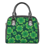 Four-Leaf Clover St. Patrick's Day Print Shoulder Handbag