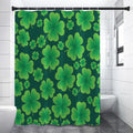 Four-Leaf Clover St. Patrick's Day Print Shower Curtain