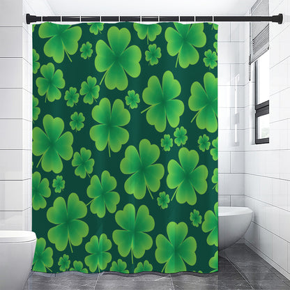 Four-Leaf Clover St. Patrick's Day Print Shower Curtain