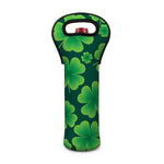 Four-Leaf Clover St. Patrick's Day Print Single Neoprene Wine Tote