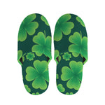 Four-Leaf Clover St. Patrick's Day Print Slippers