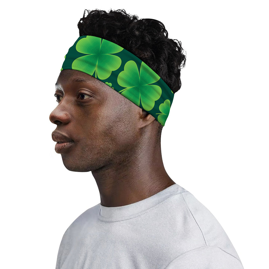 Four-Leaf Clover St. Patrick's Day Print Sports Headband
