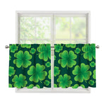 Four-Leaf Clover St. Patrick's Day Print Tier Curtains