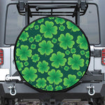 Four-Leaf Clover St. Patrick's Day Print Tire Cover