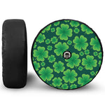 Four-Leaf Clover St. Patrick's Day Print Tire Cover With Camera Hole