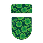Four-Leaf Clover St. Patrick's Day Print Toilet Lid And Tank Cover Set