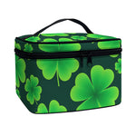 Four-Leaf Clover St. Patrick's Day Print Travel Makeup Bag