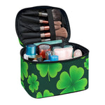 Four-Leaf Clover St. Patrick's Day Print Travel Makeup Bag