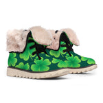 Four-Leaf Clover St. Patrick's Day Print Winter Boots