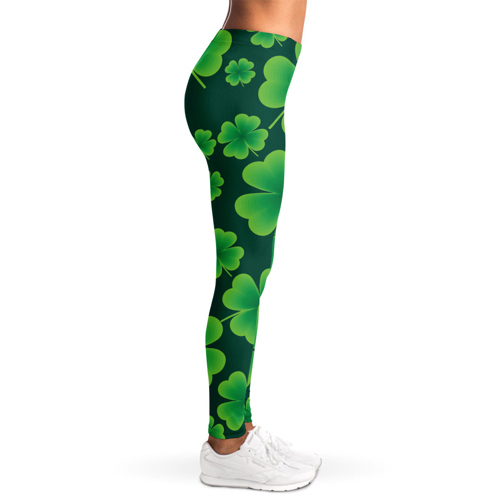 Four-Leaf Clover St. Patrick's Day Print Women's Leggings