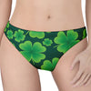 Four-Leaf Clover St. Patrick's Day Print Women's Thong