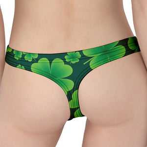 Four-Leaf Clover St. Patrick's Day Print Women's Thong