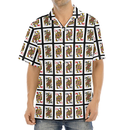Four Queens Playing Cards Pattern Print Aloha Shirt