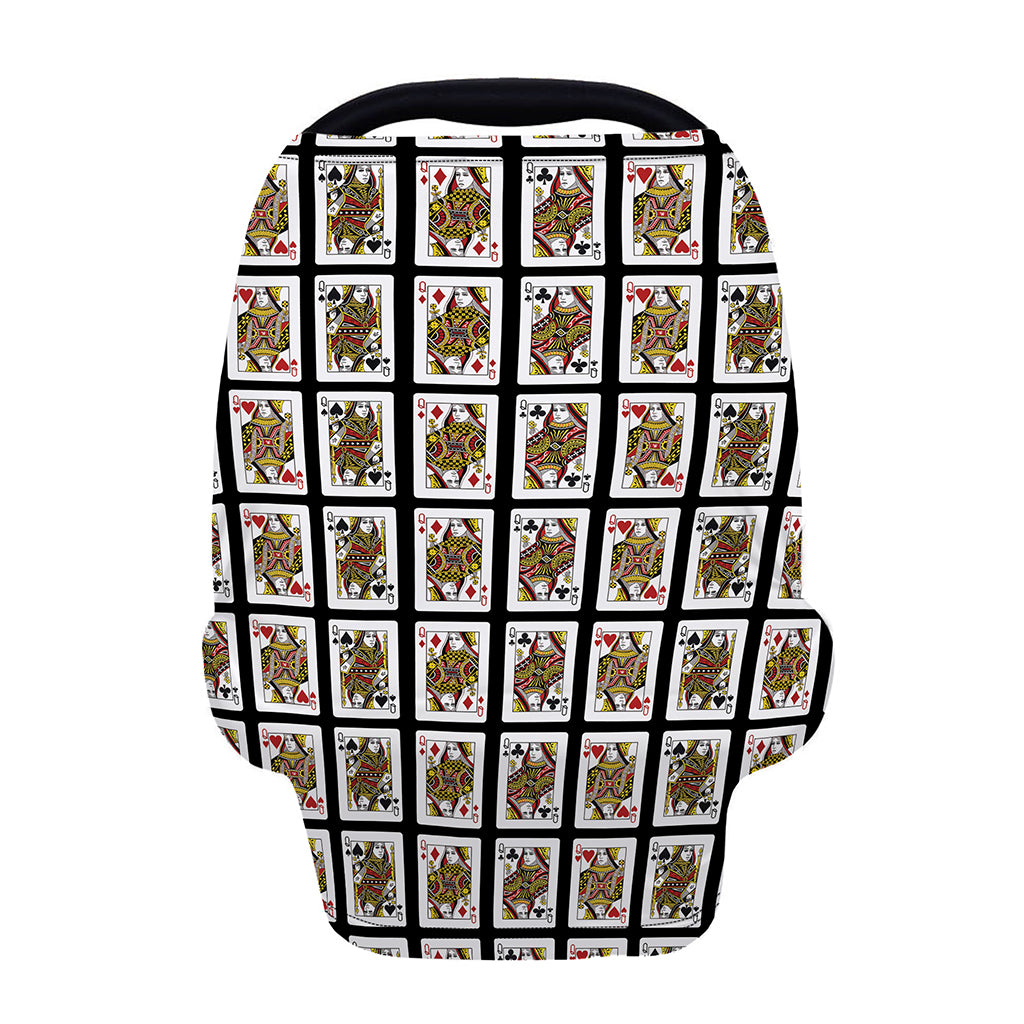 Four Queens Playing Cards Pattern Print Baby Seat Cover