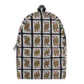Four Queens Playing Cards Pattern Print School Backpack