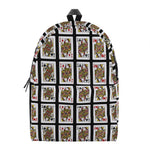 Four Queens Playing Cards Pattern Print Backpack