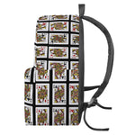 Four Queens Playing Cards Pattern Print Backpack