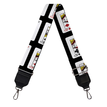 Four Queens Playing Cards Pattern Print Bag Strap