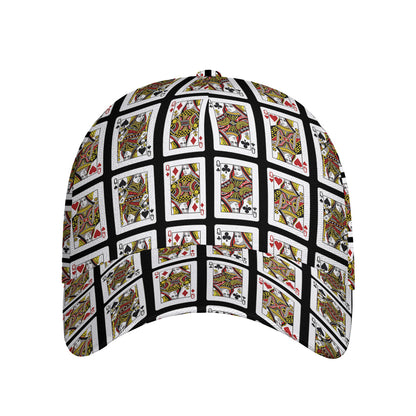 Four Queens Playing Cards Pattern Print Baseball Cap