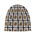 Four Queens Playing Cards Pattern Print Beanie