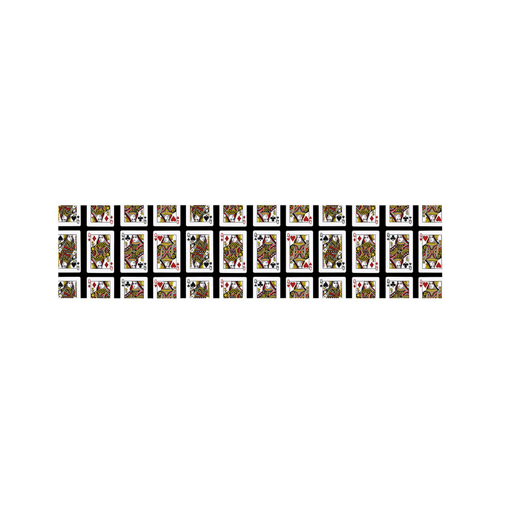 Four Queens Playing Cards Pattern Print Bed Runner