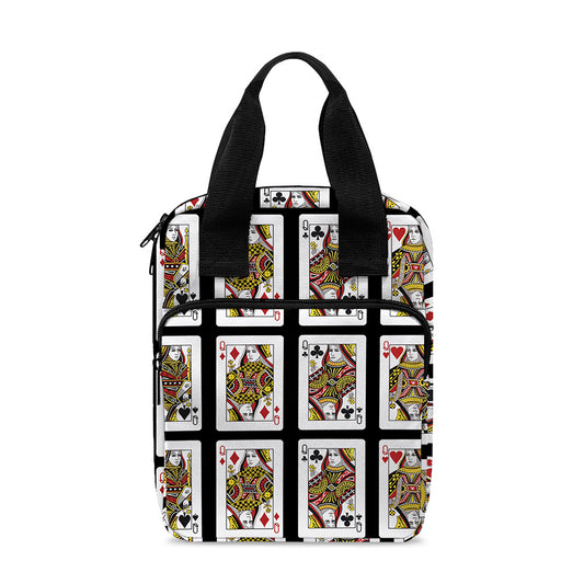 Four Queens Playing Cards Pattern Print Bible Tote Bag