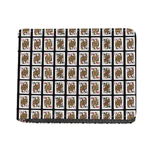 Four Queens Playing Cards Pattern Print Bifold Wallet