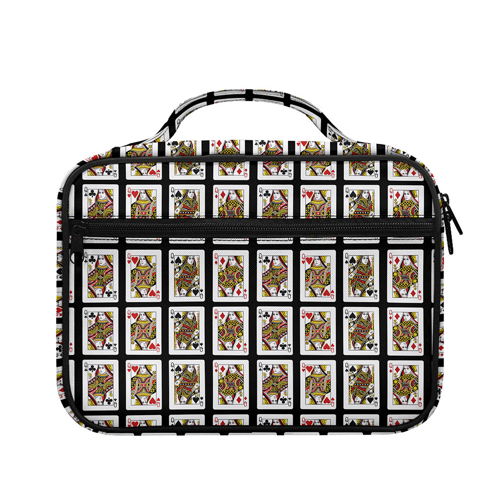 Four Queens Playing Cards Pattern Print Briefcase Bible Bag