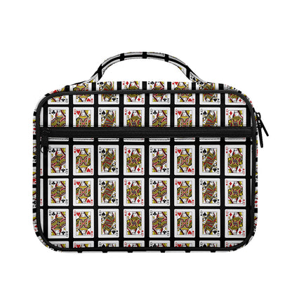 Four Queens Playing Cards Pattern Print Briefcase Bible Bag