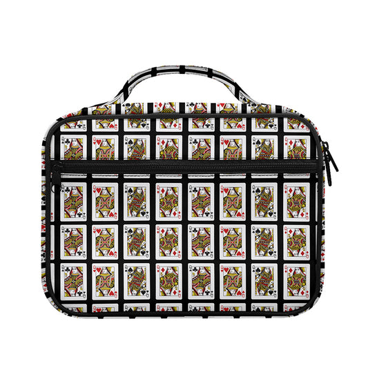 Four Queens Playing Cards Pattern Print Briefcase Bible Bag
