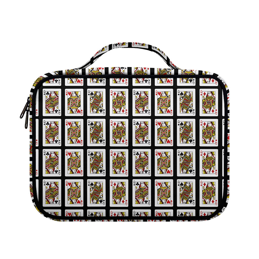Four Queens Playing Cards Pattern Print Briefcase Bible Bag