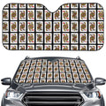 Four Queens Playing Cards Pattern Print Car Windshield Sun Shade