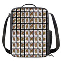Four Queens Playing Cards Pattern Print Crossbody Lunch Bag