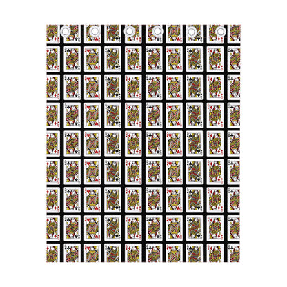 Four Queens Playing Cards Pattern Print Curtain